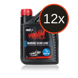 12x VROOAM Marine Gear Lube - 1 liter fles - SAE 80W-90 (staartstuk olie)